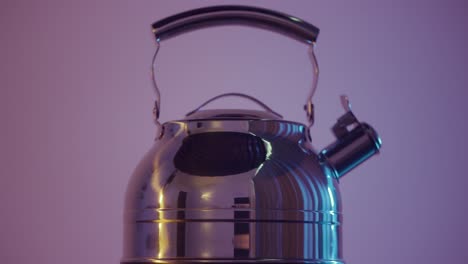 shiny stainless steel kettle