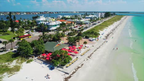 hermosa vista de la playa de pass-a-grille en st.