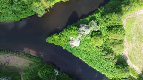 river in manchester uk aerial view