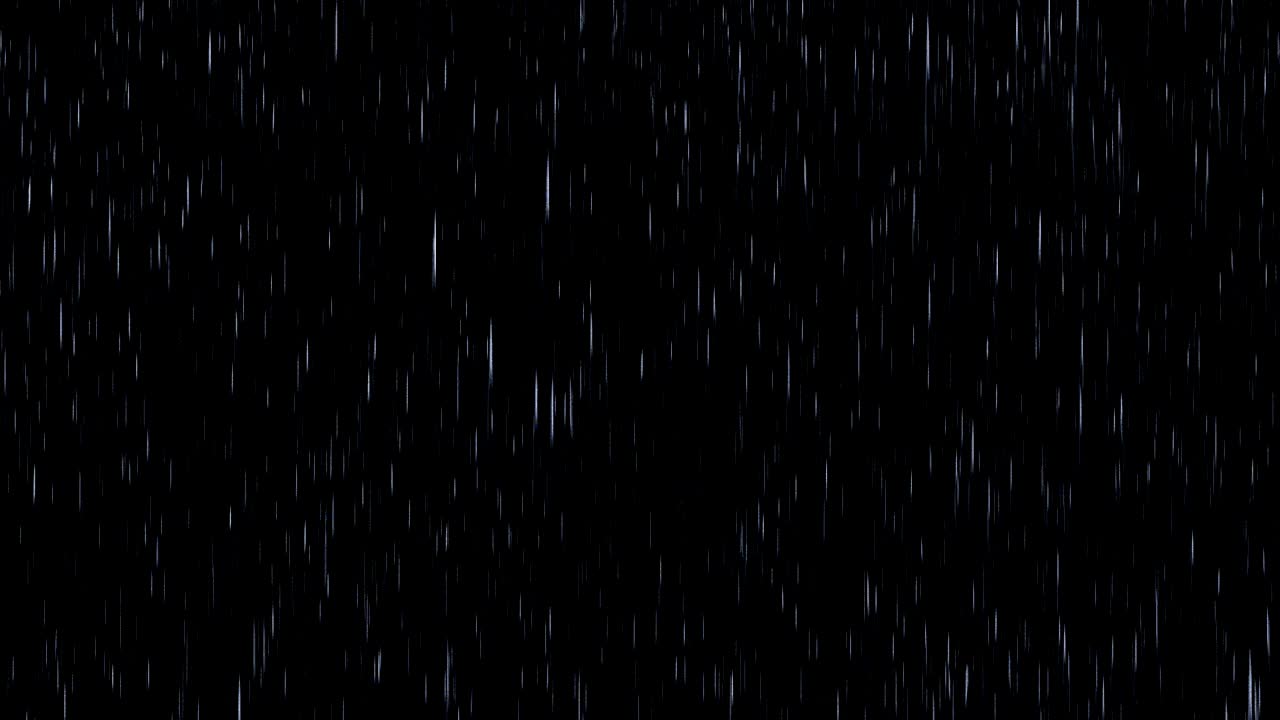 Rain Starts and Ends on a Black Background