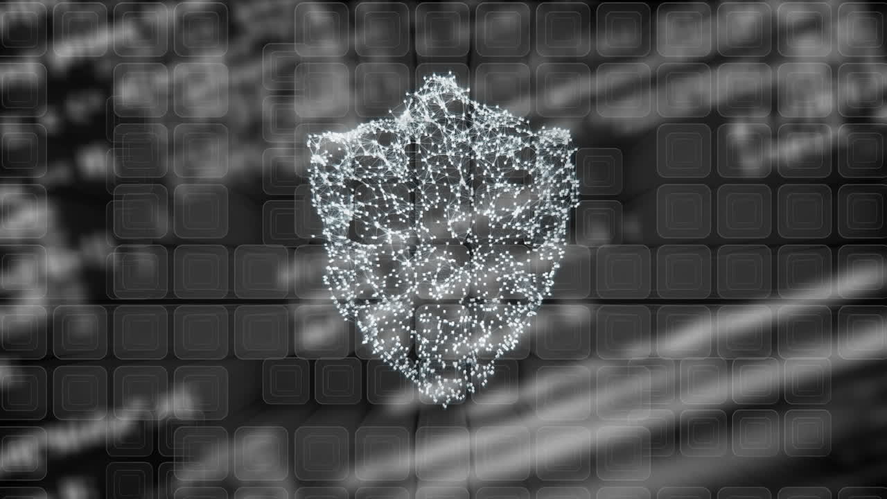 백그라운드에서 데이터 처리를 하는 온라인 보안  ⁇ 락의 애니메이션