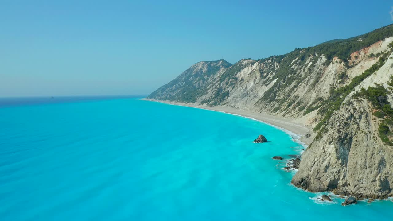gialos 해변, 공중 드론 lefkada 공개