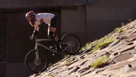 active man riding dirt bike