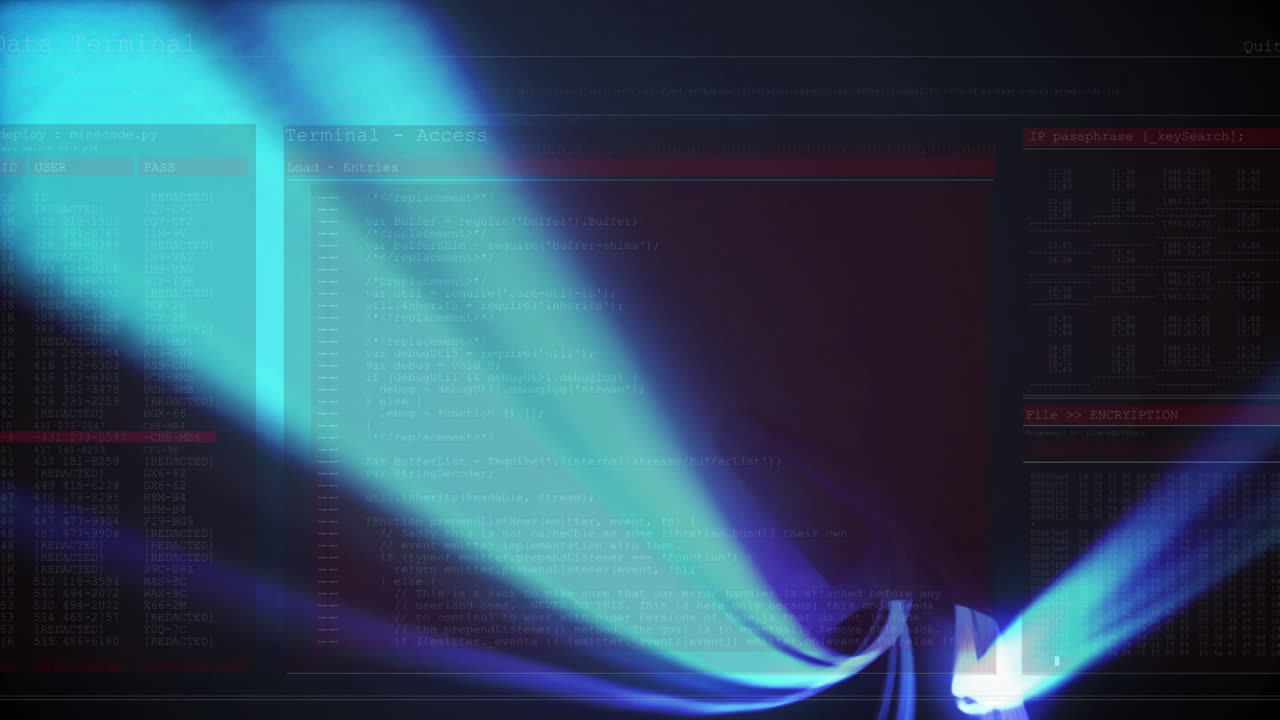 animación de líneas azules que se mueven rápidamente en el espacio negro