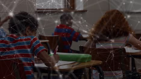animación de la red de conexiones sobre los estudiantes