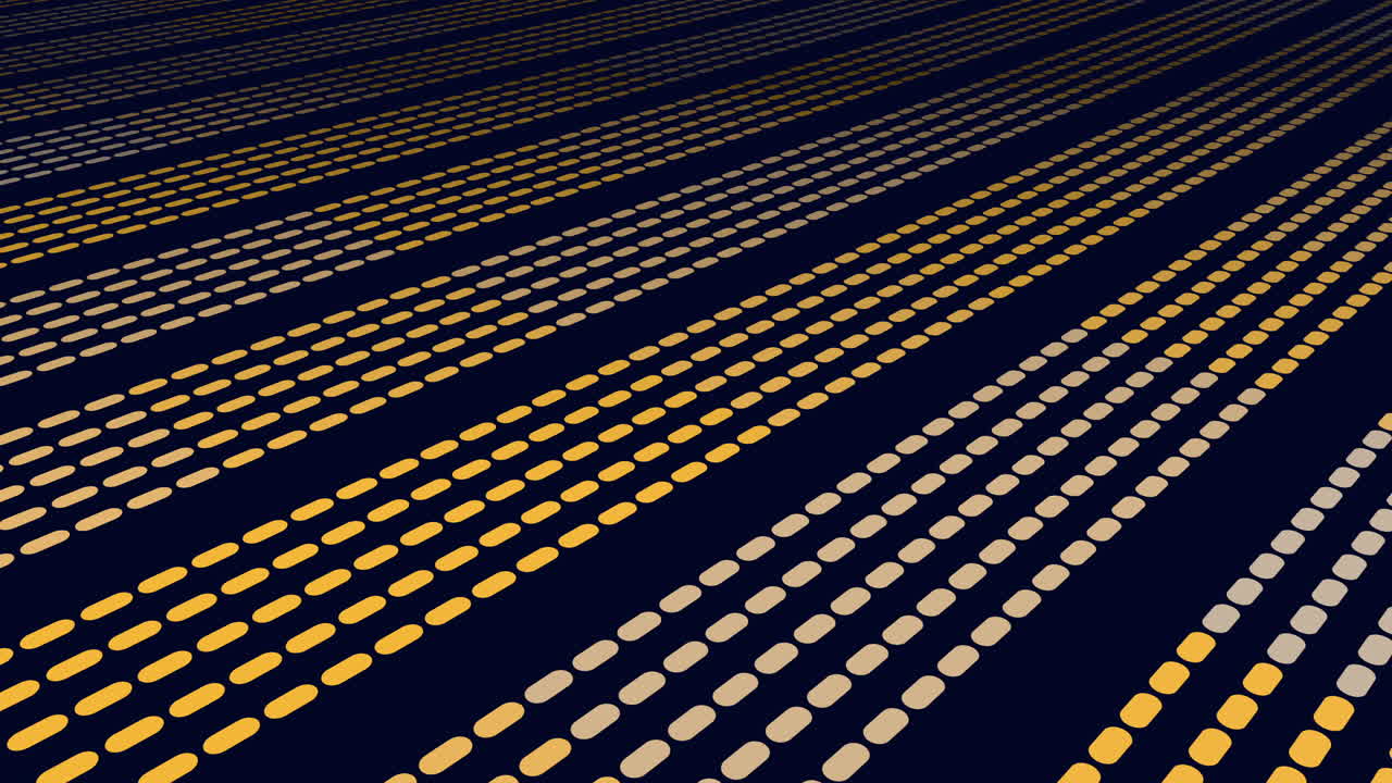 노란색 선과 점을 가진 역동적인 추상 예술