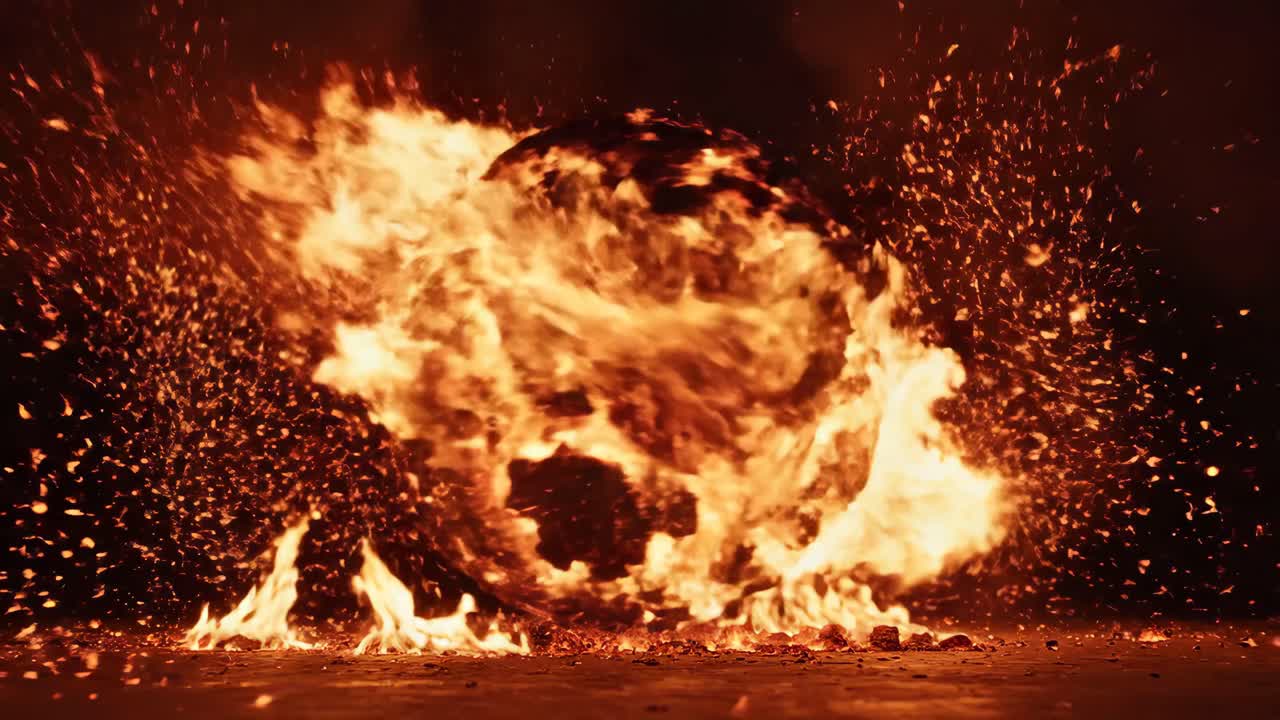 A Sphere engulfed in Flames