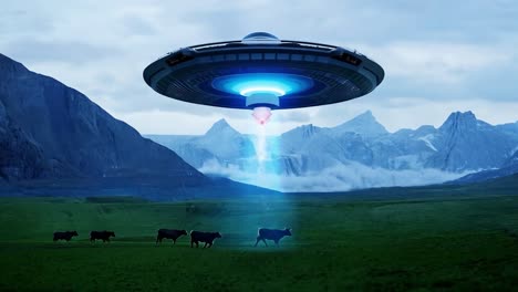 ufo over farmland