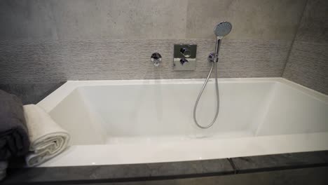 bathtub in contemporary bathroom