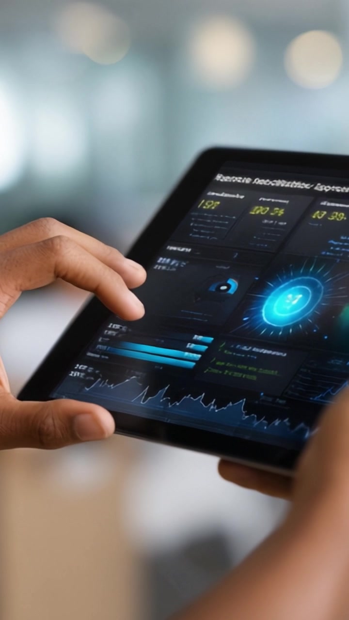 Exploring Data Visualization on a Modern Tablet: Analyzing Trends and Metrics Through Interactive Dashboards and Touchscreen Technology in a Professional Environment