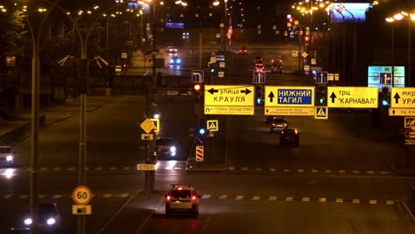 night city intersection with traffic