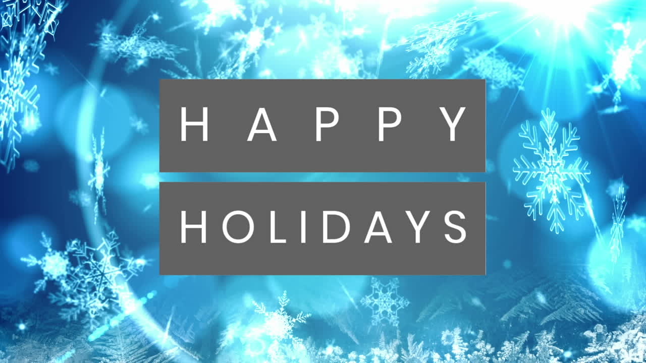 크리스마스 축하 영상은 눈이 떨어지고 보케를 통해