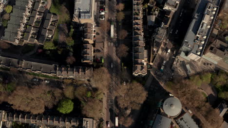 pan up aerial shot over city road london looking towards old street