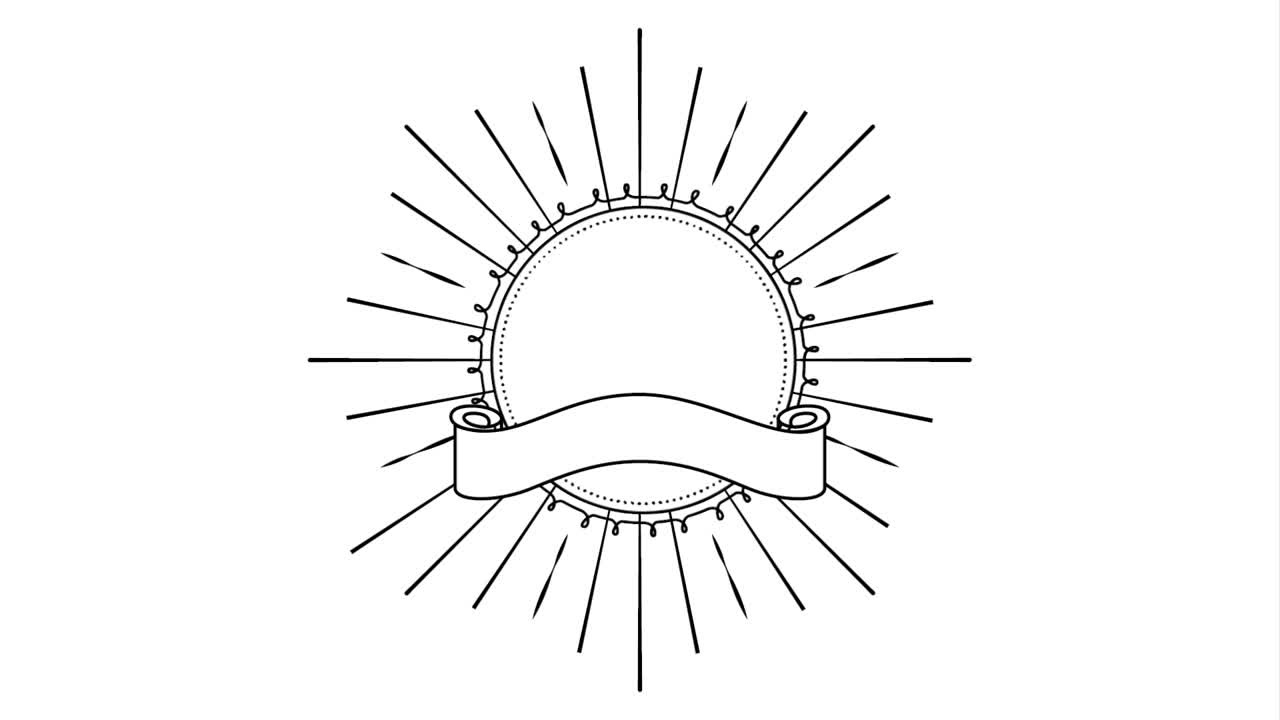 우아한 원형 프레임 비디오 애니메이션