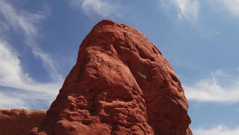 majestic red rock formation under a blue sky