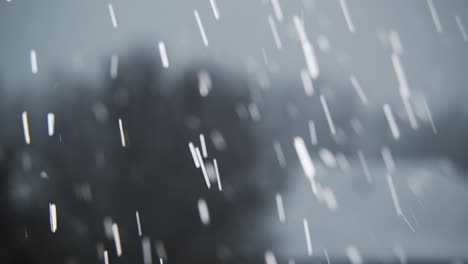 closeup video of snow falling in a snowstorm