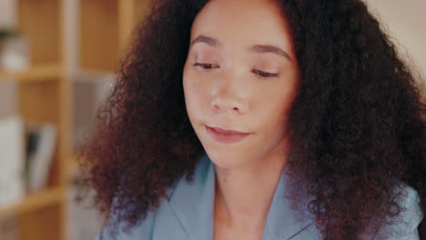 stress, anxiety or business woman with laptop