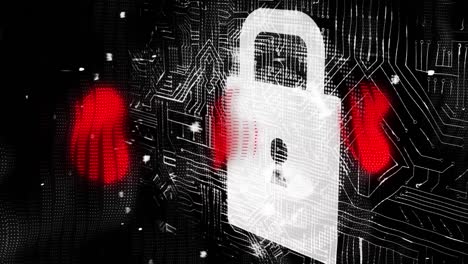 icono de candado de seguridad contra un fondo negro