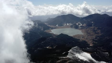 Amazing-mountain-lake-at-the-top-of-Jade-Dragon-Snow-Mountain,-Yunnan-China