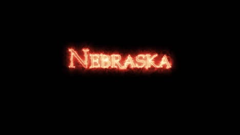 nebraska written with fire. loop