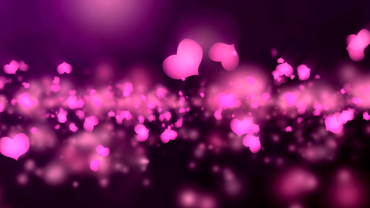 la animación del día de san valentín púrpura.