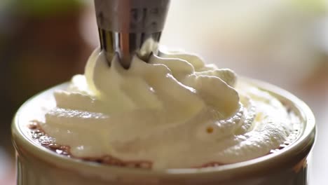 indulgent dessert: a close-up of whipped cream topping on a delicious hot beverage captured in two perfect frames