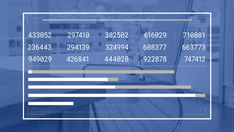 Animation-Der-Datenverarbeitung-über-Einem-Stuhl-In-Einem-Leeren-Büro