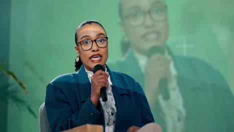 woman giving a presentation