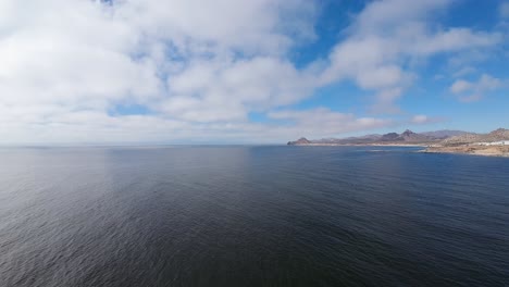 seagull crosses the sea in drone flight 03