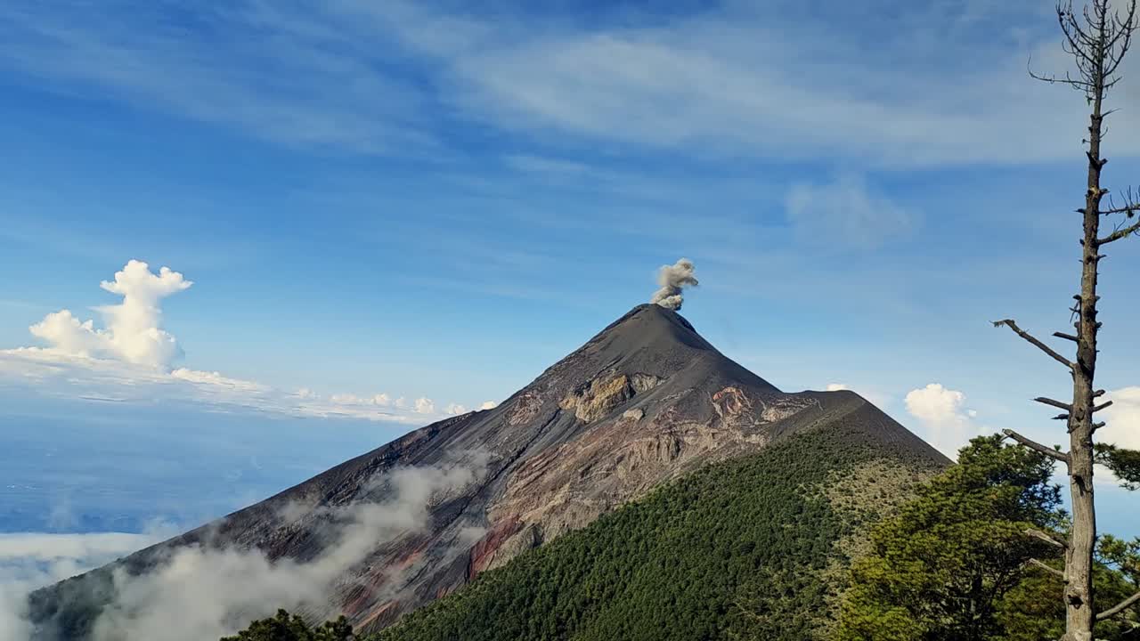 volcán timelapse en erupción muchas veces