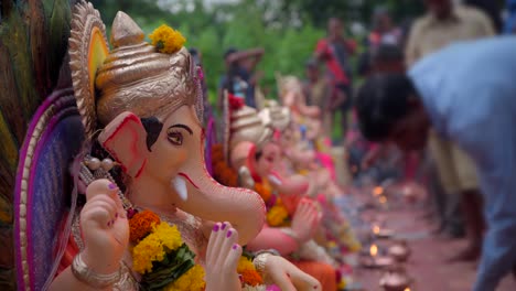 ganpati virasjan puja ganpati in linup