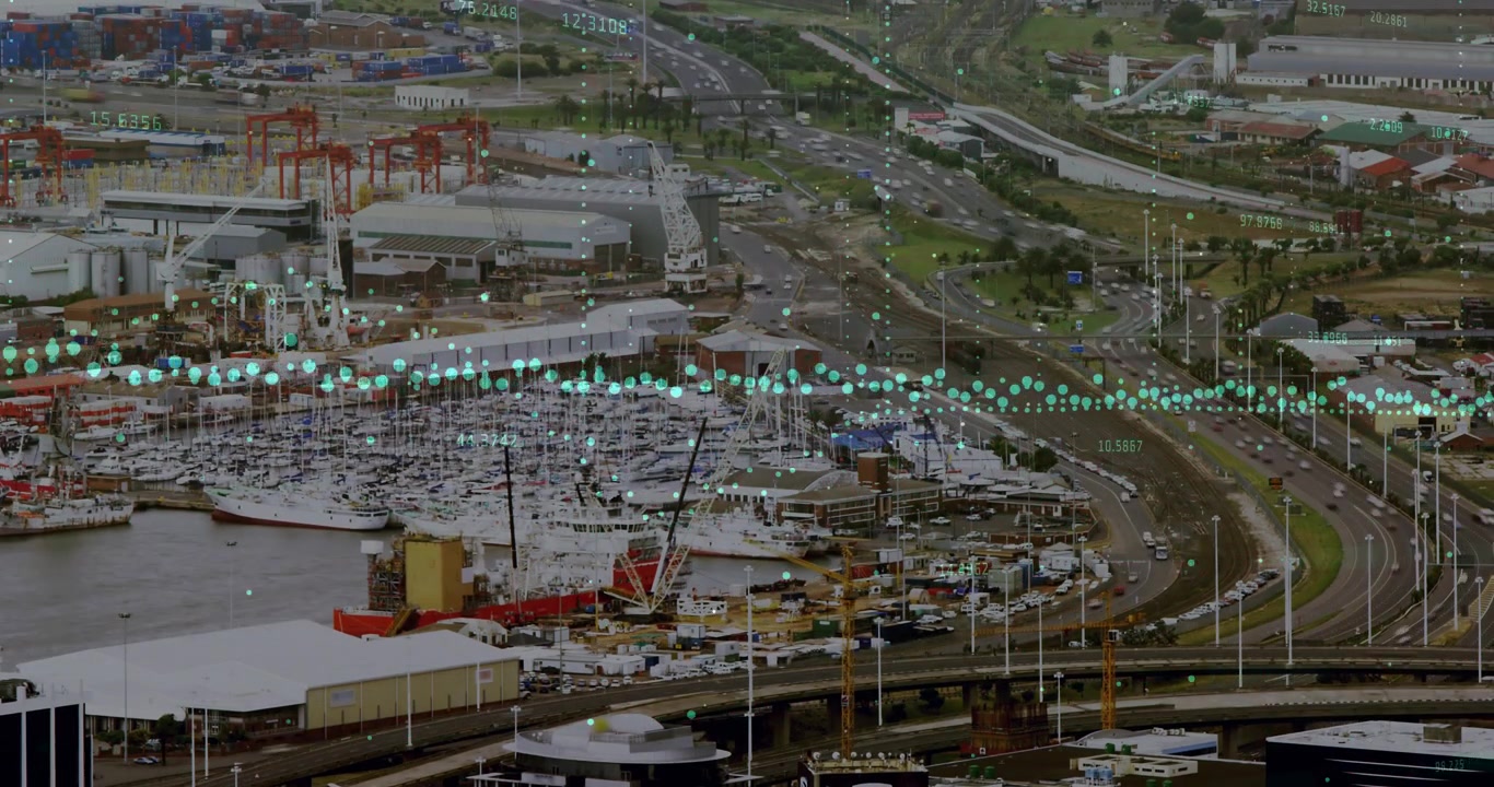 On play start overlay band animating over harbor, green markers rippling to visualize traffic flow