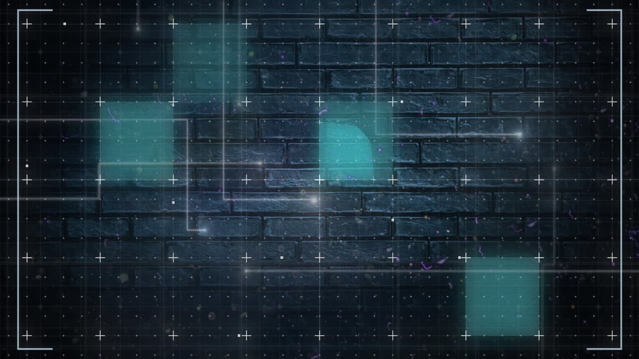 벽돌 벽에 대한 데이터 처리의 애니메이션