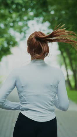 capturing the spirit of movement: a dynamic journey through green paths in a fitness exploration, showcasing the elegance of running and natural surroundings