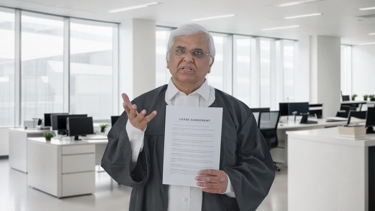 un abogado indio presentando su caso en la corte.