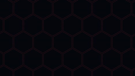 Hexagons-pattern-with-neon-light-and-dots-on-dark-gradient