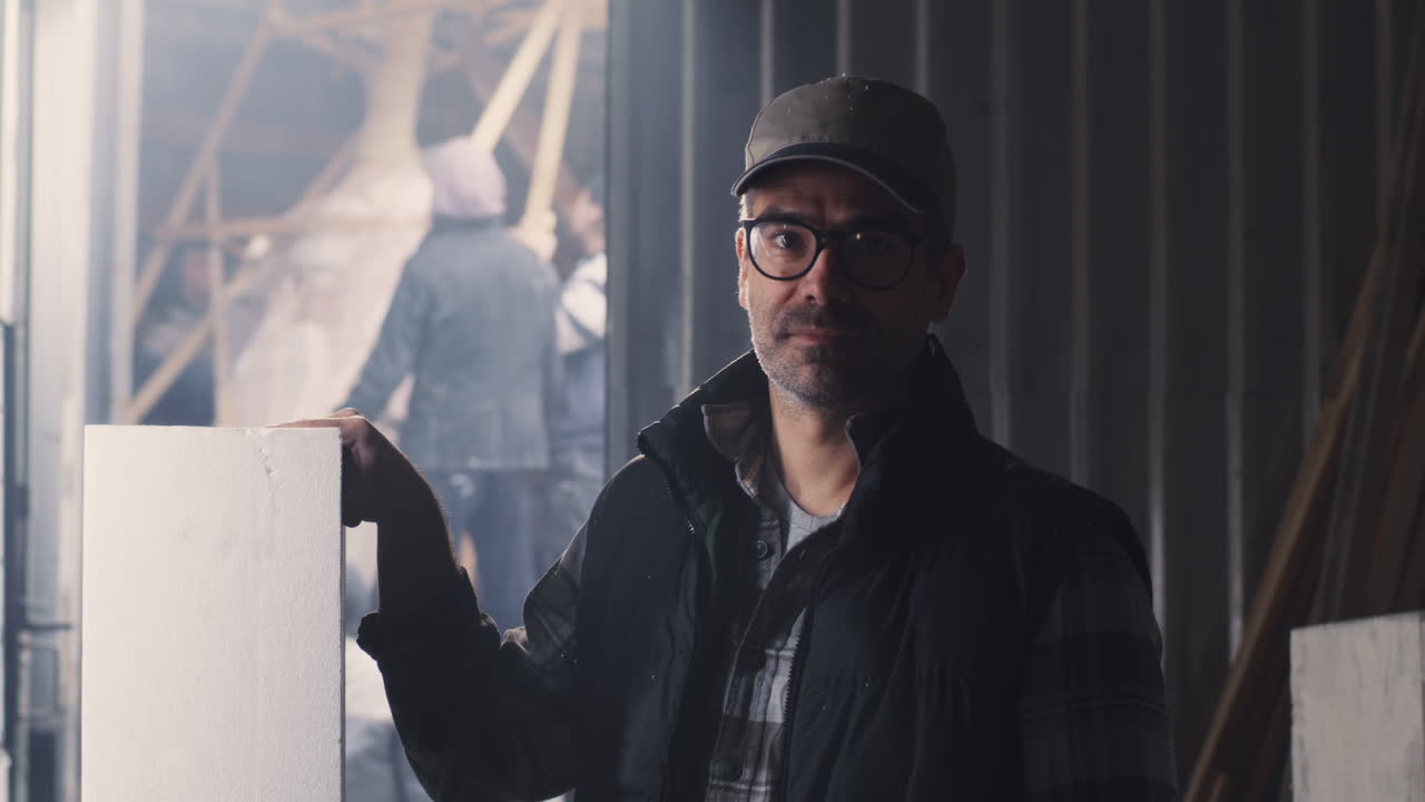 Retrato de un trabajador de la construcción