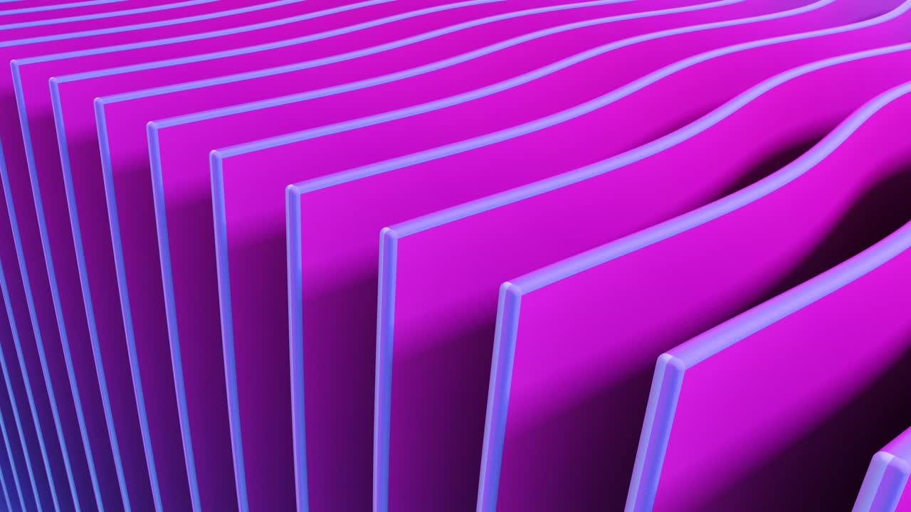 plano de color abstracto ondas formas 3d conjunto de diferentes animaciones de color. 4k imágenes de bucle.