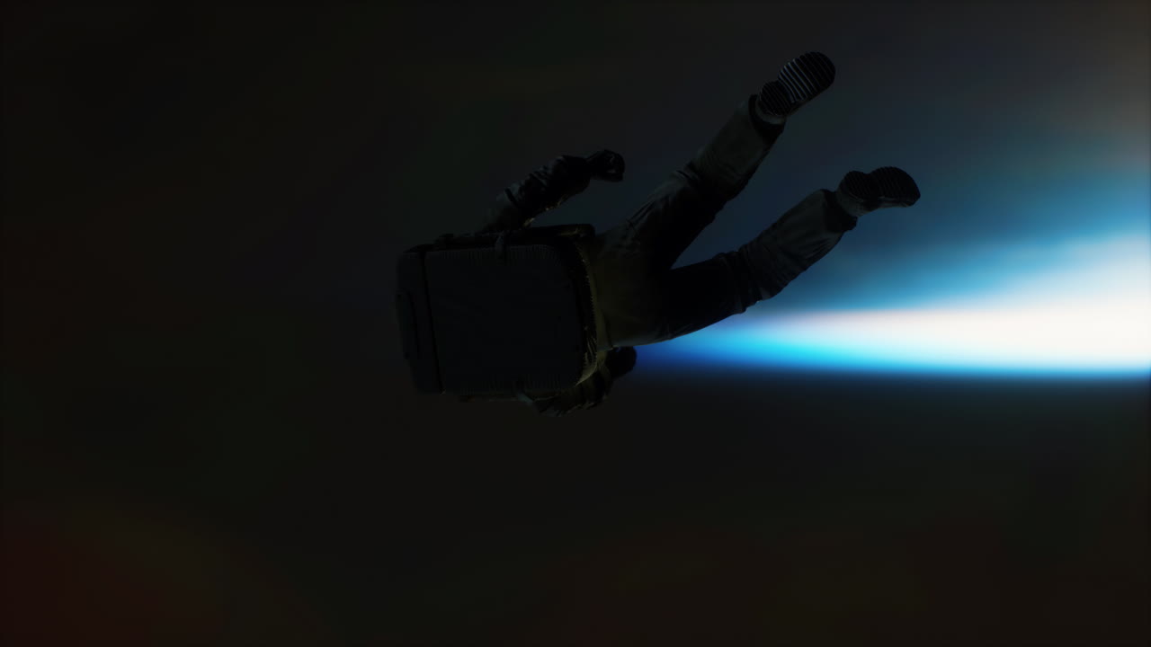 Astronaut floating above the Earth
