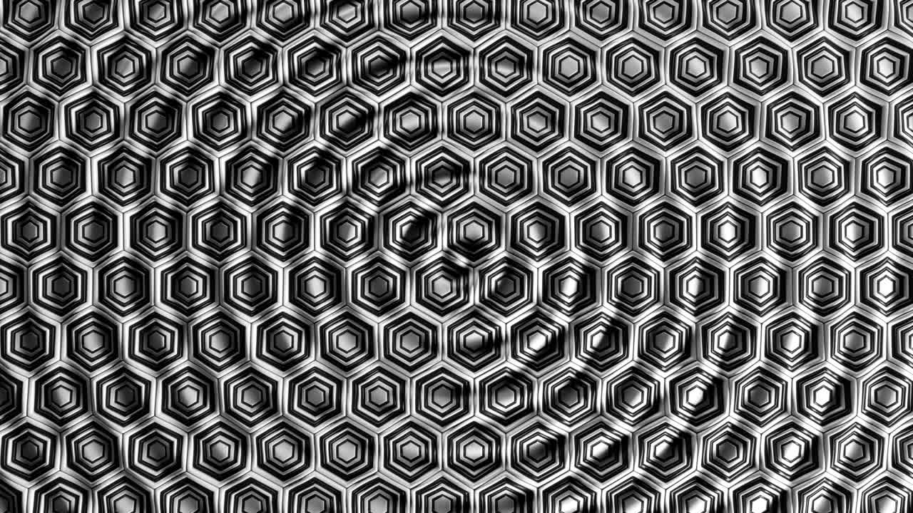 파동 효과가 있는 육각형 패턴