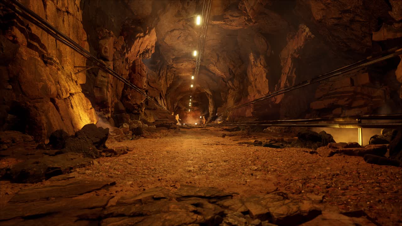 Underground Cave Tunnel