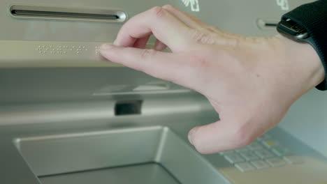 using an atm with braille