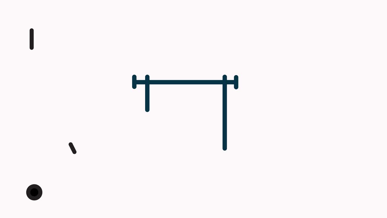 실험실 테스트 플래트 라인 아이콘 애니메이션과 알파