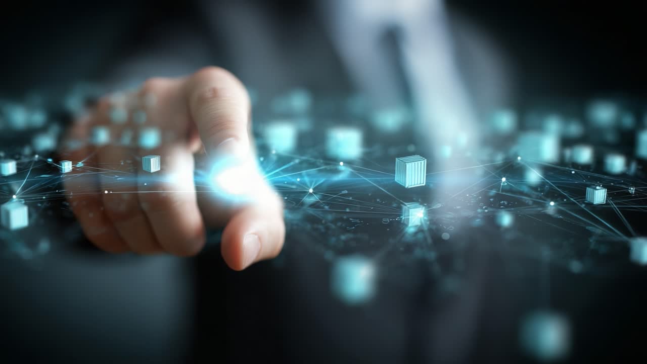 Exploring Digital Connections: A Business Professional Engaging with Abstract Data Representations and Technology Concepts