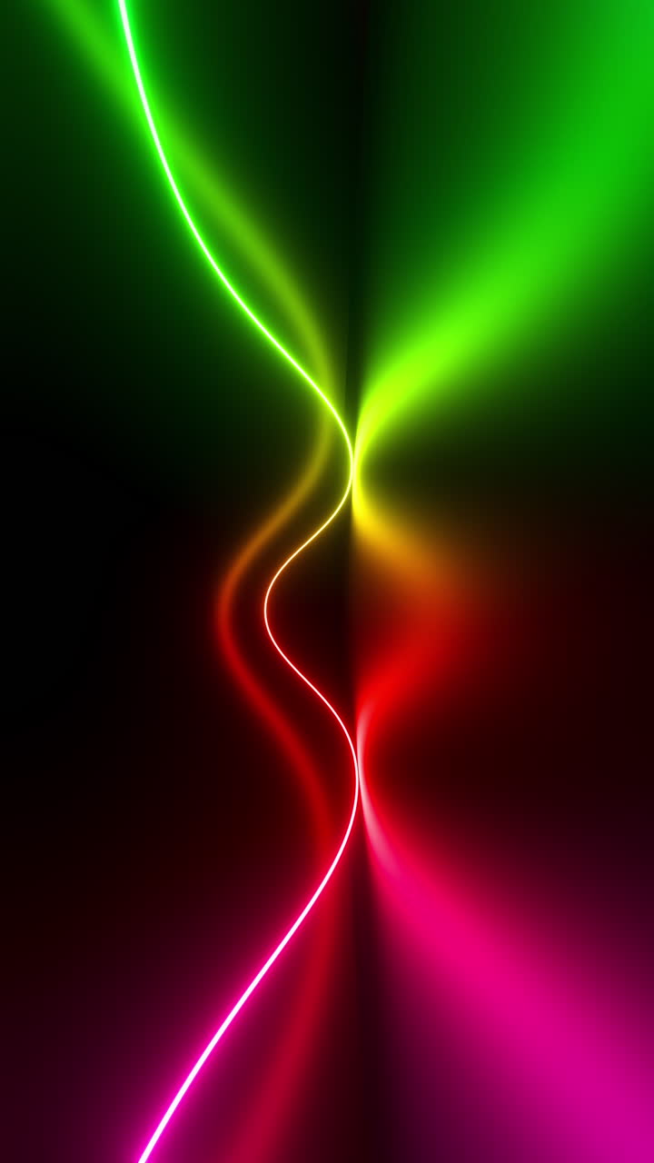 Neon Wave Vertical Loop - Colorful Abstract Loop Background. 3D rendering