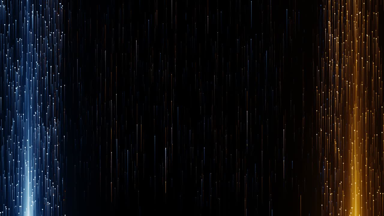 partículas azul naranja evento juego tráiler títulos escenario de concierto cinematográfico bucle de fondo