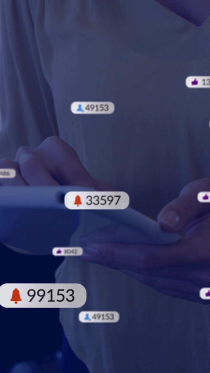 Animation of icons and data processing over caucasian businesswoman using tablet