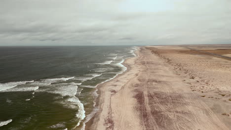 coastal desert landscape with waves