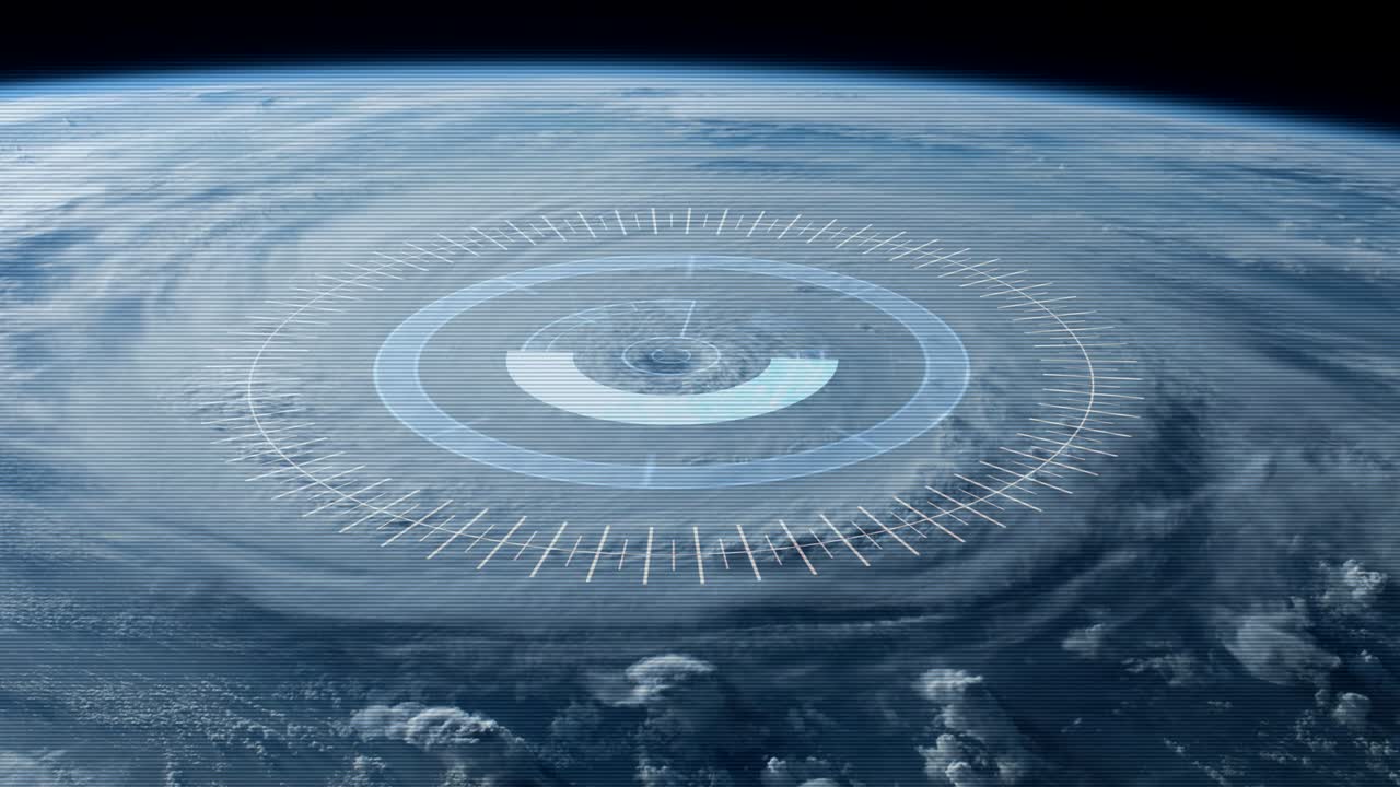 el concepto de seguimiento de huracanes de 4k.
