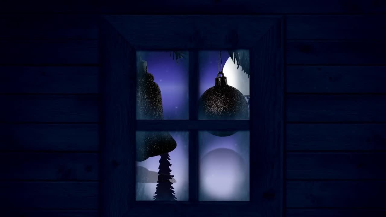 크리스마스 장식 과 산타클로스 에 대한 창문 프레임